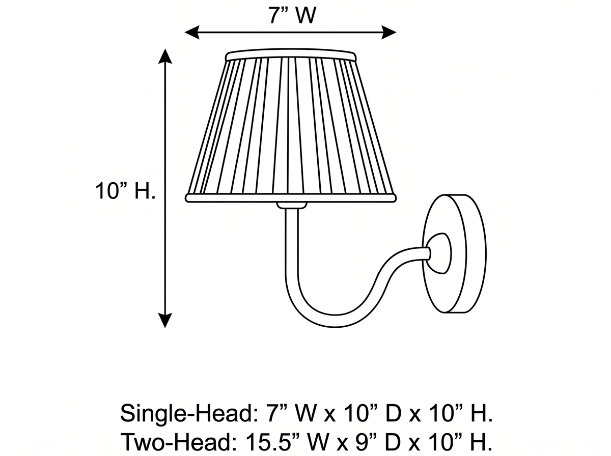Dimension drawing — Tansy Wall Sconce