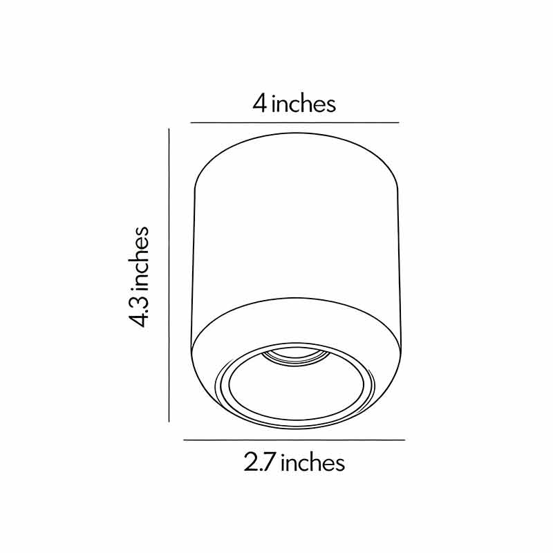 2 PCS Spotlight Lamps Round Anti-Glare Surface-Mount Light