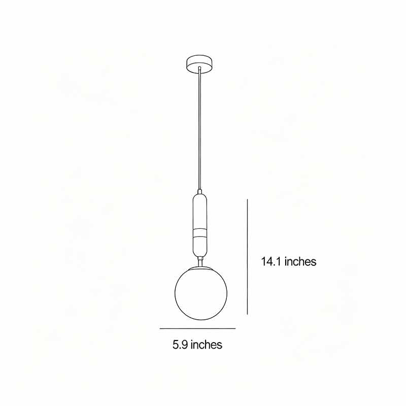 Modern Globe Pendant Light Minimalist Luxury Small Ceiling Light