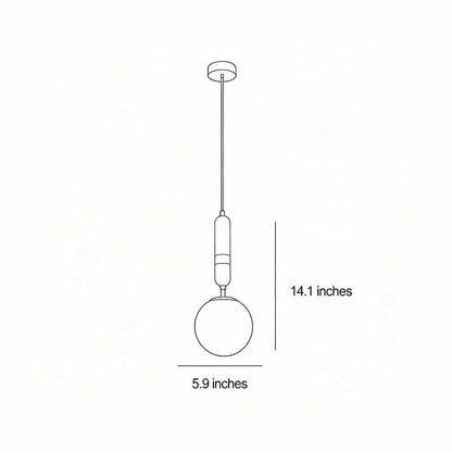 Modern Globe Pendant Light Minimalist Luxury Small Ceiling Light