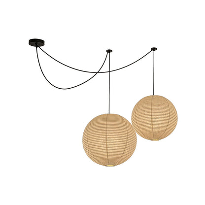 Paper Pendant Light Fixtures Movable Japanese Ambient Light