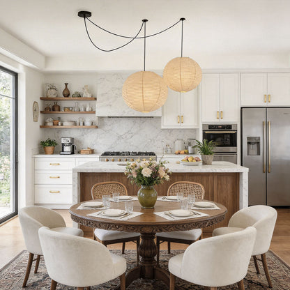Paper Pendant Light Fixtures Movable Japanese Ambient Light