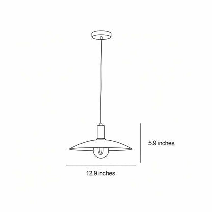 Vintage Glass Light Pendant Minimalist Art LED Ceiling Light
