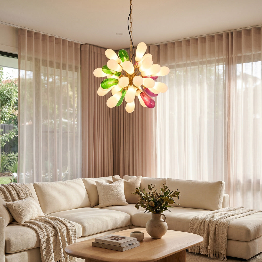 Modern Large Chandelier Artistic Colored Glass Ceiling Light