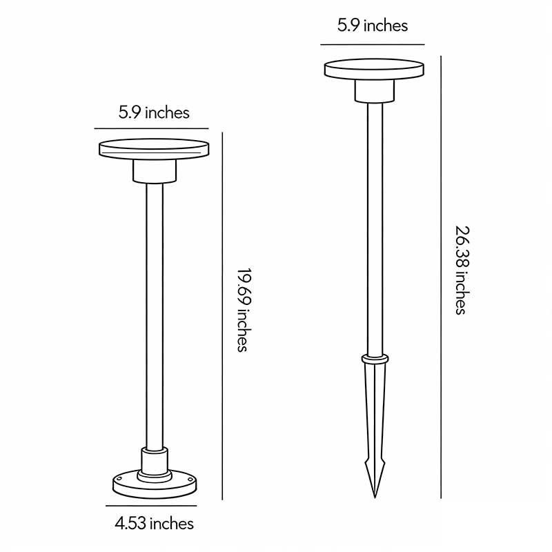 LED Bollard Path Lights Waterproof Outdoor Landscape Light