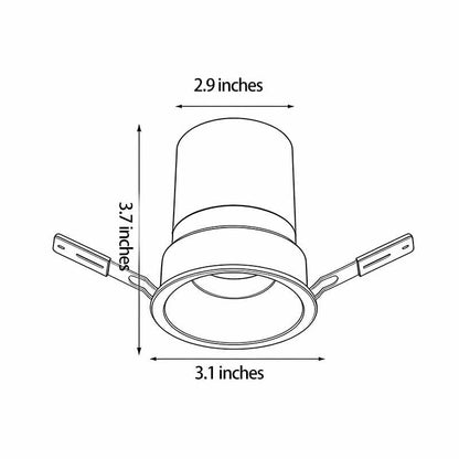 2 PCS LED Spotlights Indoor Full-Spectrum LED Recessed Light