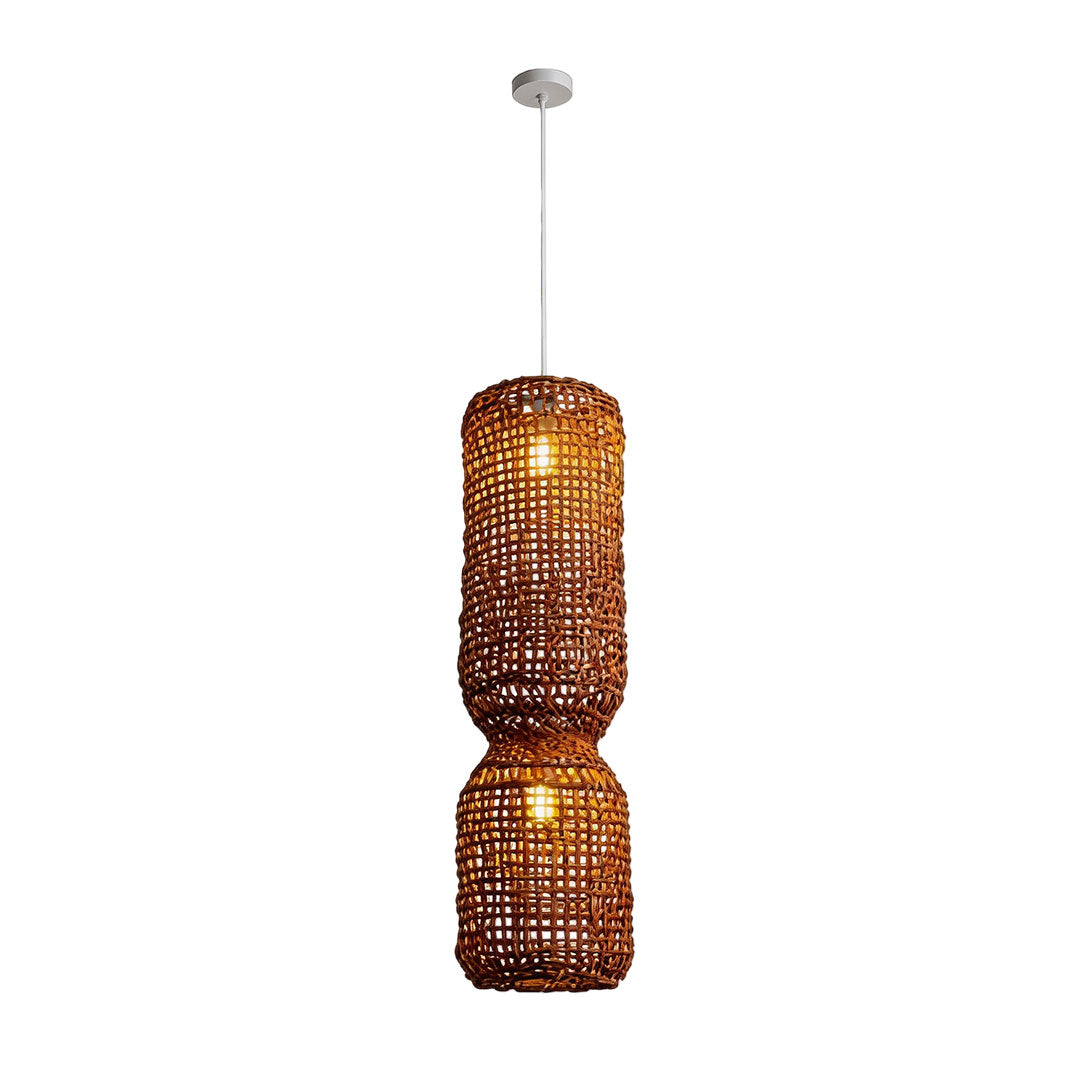 Large Modern Pendant Light Fixtures Rattan Weave Ceiling Light