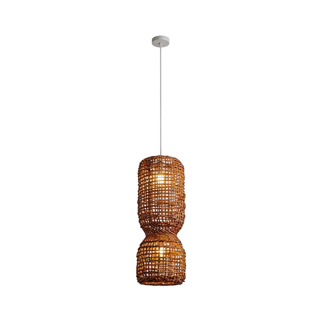 Large Modern Pendant Light Fixtures Rattan Weave Ceiling Light