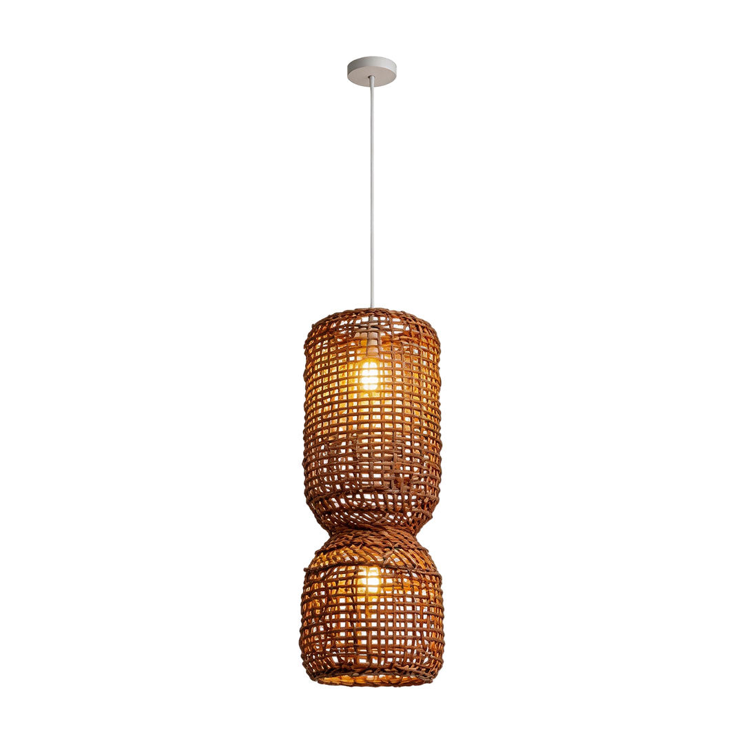 Large Modern Pendant Light Fixtures Rattan Weave Ceiling Light