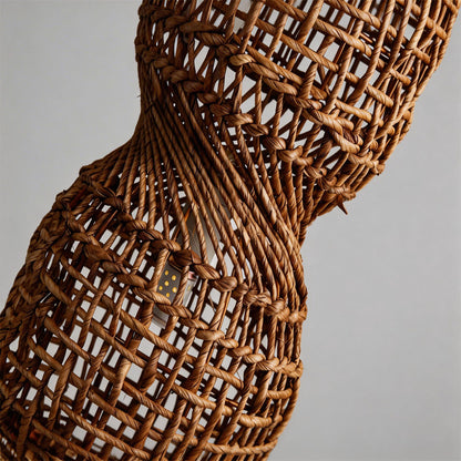 Large Modern Pendant Light Fixtures Rattan Weave Ceiling Light