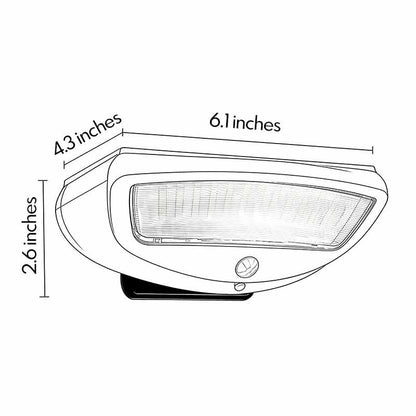 2 PCS Outdoor Wall Mounted Solar Lights Garden Motion Sensor Light
