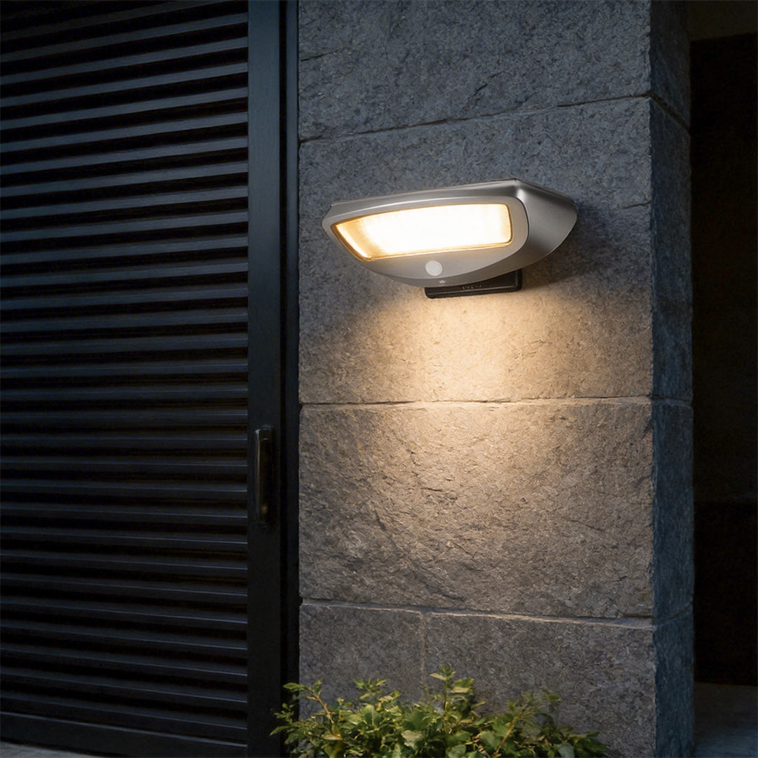 2 PCS Outdoor Wall Mounted Solar Lights Garden Motion Sensor Light