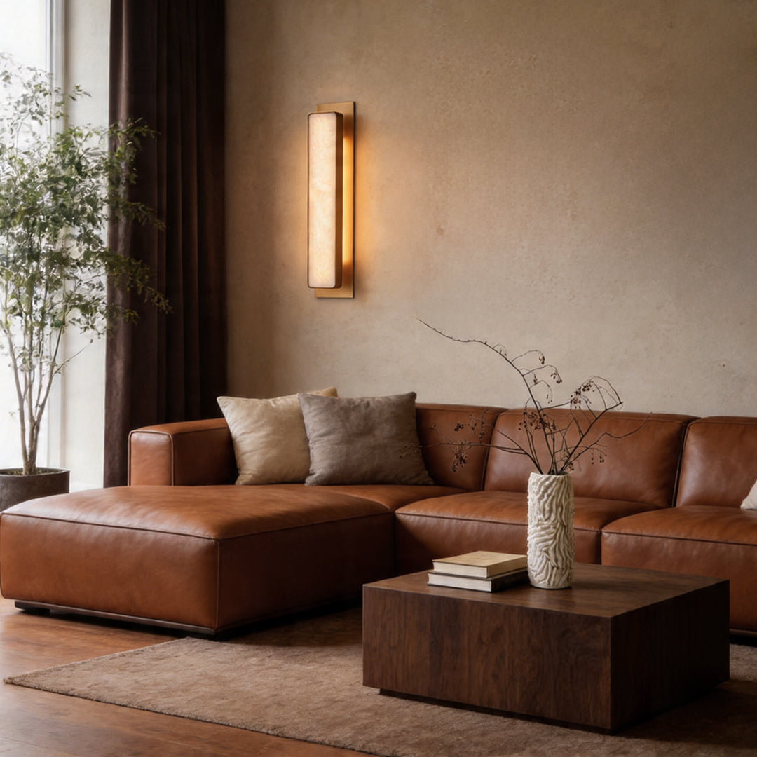 Gold Wall Light Fixtures Brass Natural Marble Luxury Light