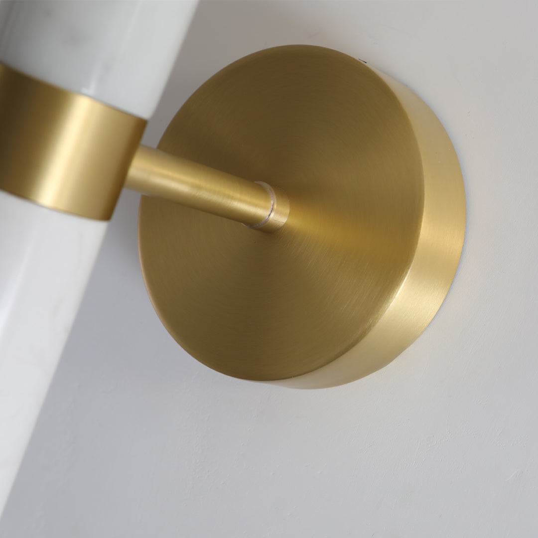 Gold Wall Sconce Lighting Modern Minimalist Marble Brass Lamp