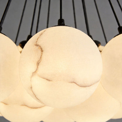 Modern Matte Black Chandelier Bubble Ball Ceiling Light