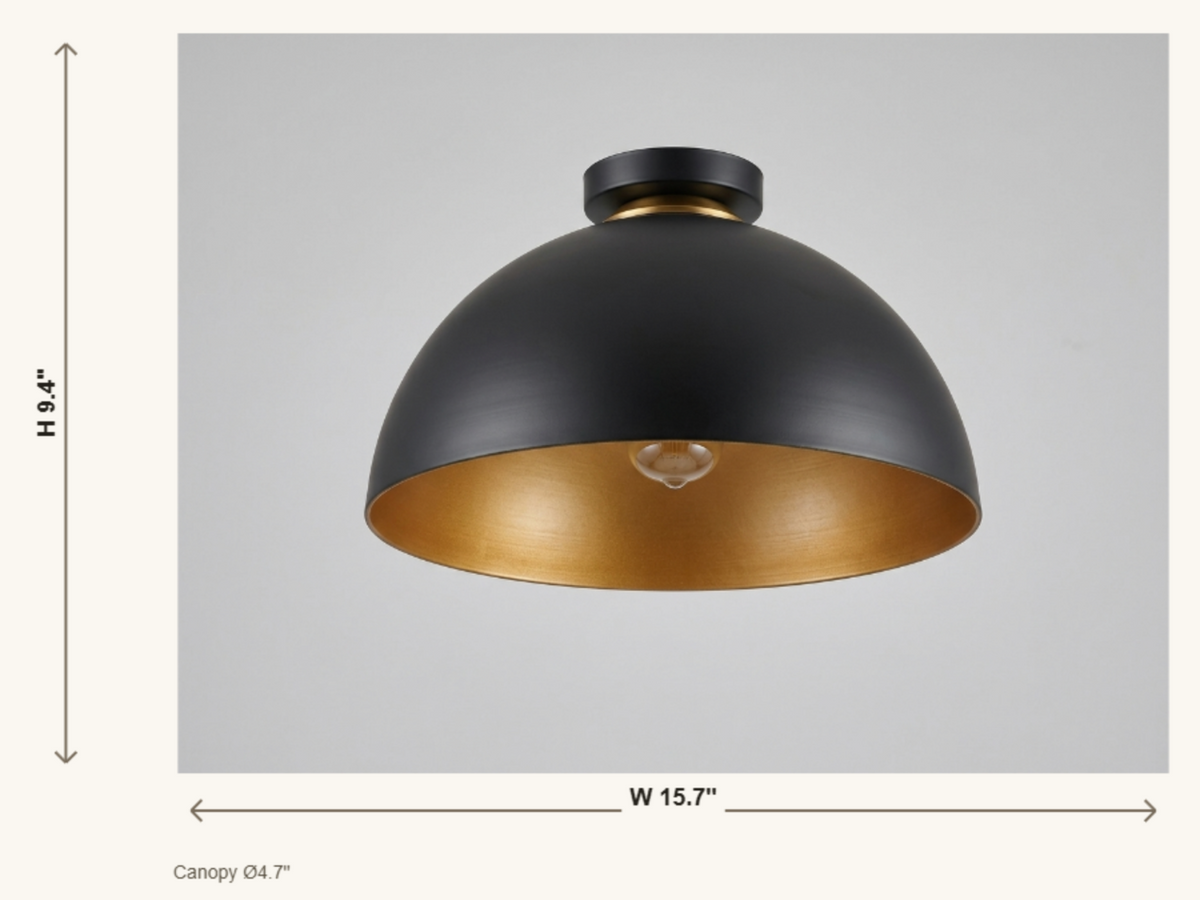 Dimension drawing — Marlow Iron Flushmount