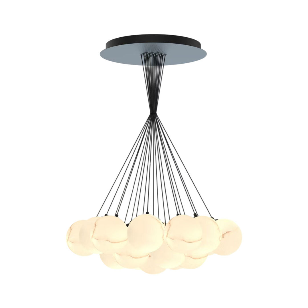 Modern Matte Black Chandelier Bubble Ball Ceiling Light