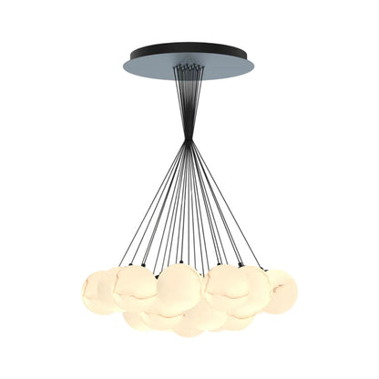 Modern Matte Black Chandelier Bubble Ball Ceiling Light