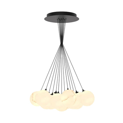 Modern Matte Black Chandelier Bubble Ball Ceiling Light