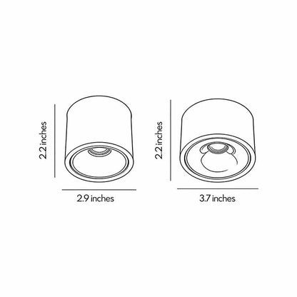 2 PCS Ceiling Spotlights Ultra-Thin Adjustable Angle LED Light