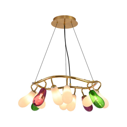 Modern Large Chandelier Artistic Colored Glass Ceiling Light