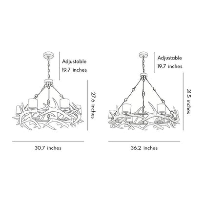 Modern Antler Chandelier Vintage Metal Ceiling Light