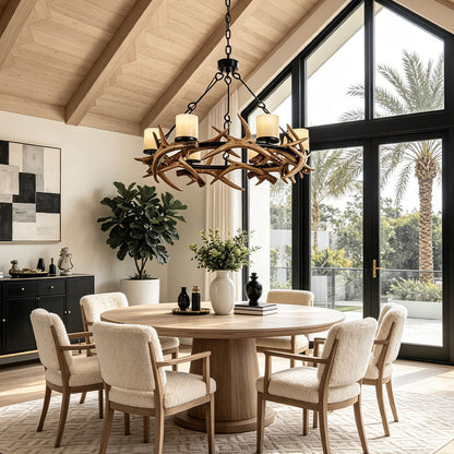 Modern Antler Chandelier Vintage Metal Ceiling Light