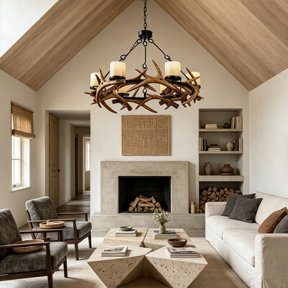 Modern Antler Chandelier Vintage Metal Ceiling Light