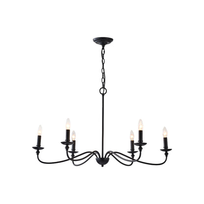 Modern Brass Chandelier Minimalist Candle Ceiling Light
