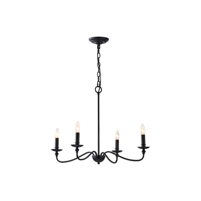 Modern Brass Chandelier Minimalist Candle Ceiling Light