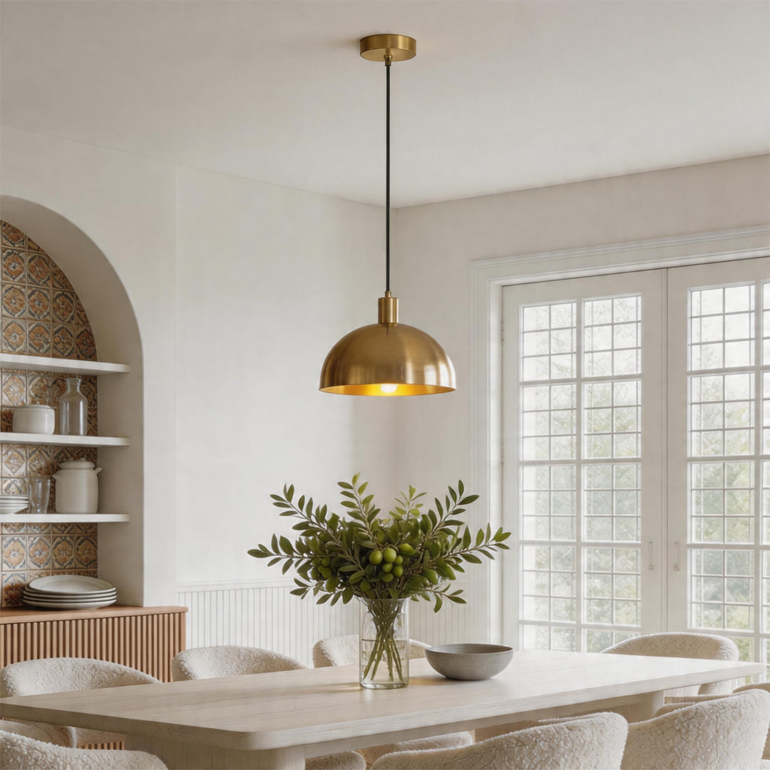 Chic Brass Pendant Light