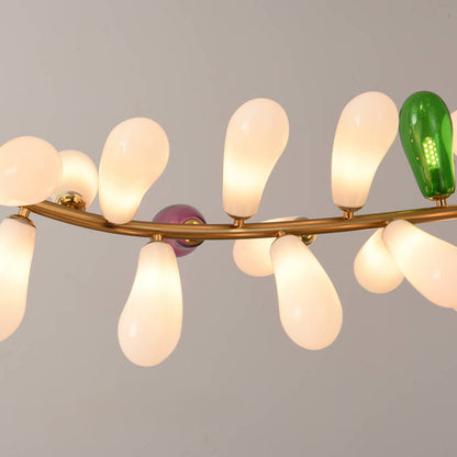 Modern Large Chandelier Artistic Colored Glass Ceiling Light