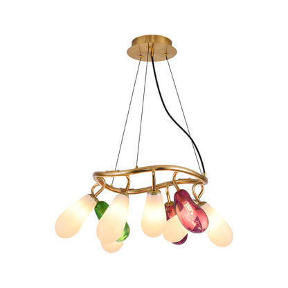 Modern Large Chandelier Artistic Colored Glass Ceiling Light