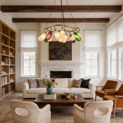 Modern Large Chandelier Artistic Colored Glass Ceiling Light