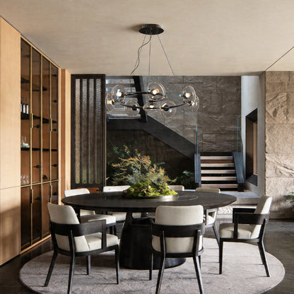 Modern Glam Chandelier Minimalist Molecule Bean Ceiling Light