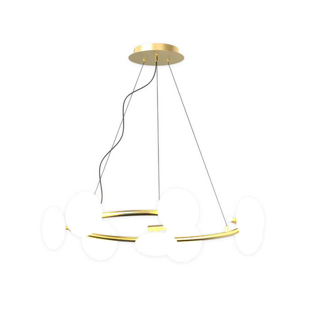 Modern Glam Chandelier Minimalist Molecule Bean Ceiling Light