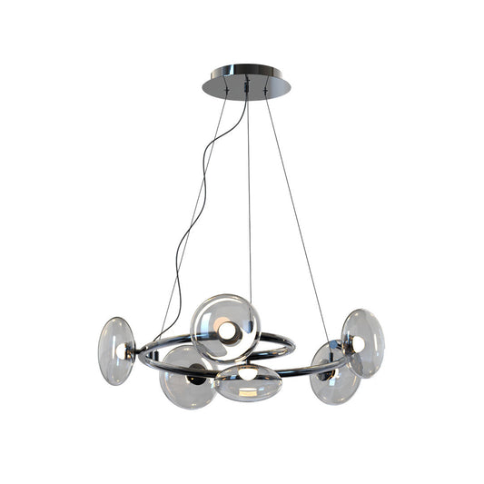 Modern Glam Chandelier Minimalist Molecule Bean Ceiling Light
