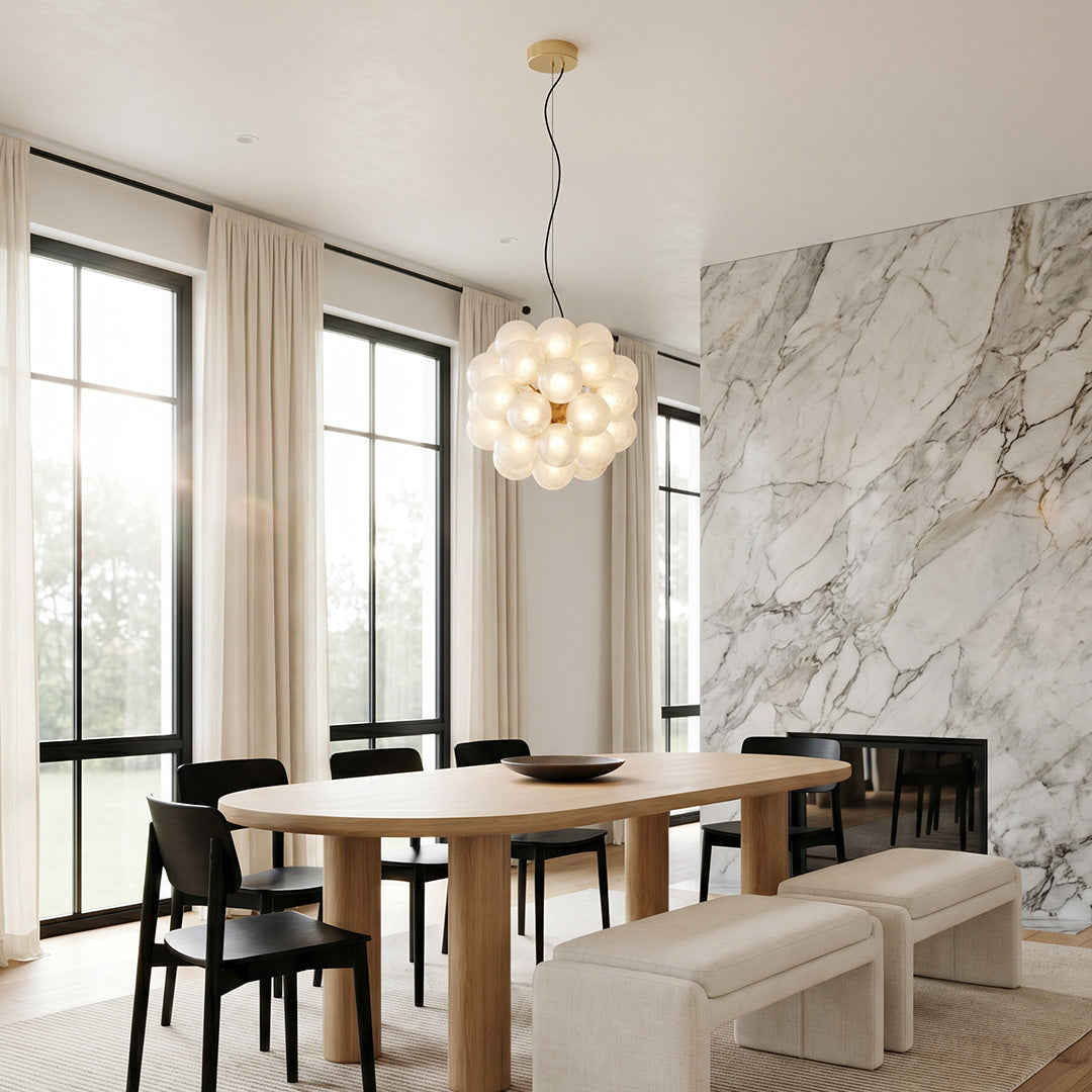 Modern Glass Bubble Chandelier Modern Multi-head LED Ceiling Light