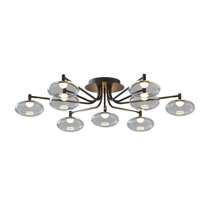 Glass Flush Mount Lighting Modern Creative LED Ceiling Light