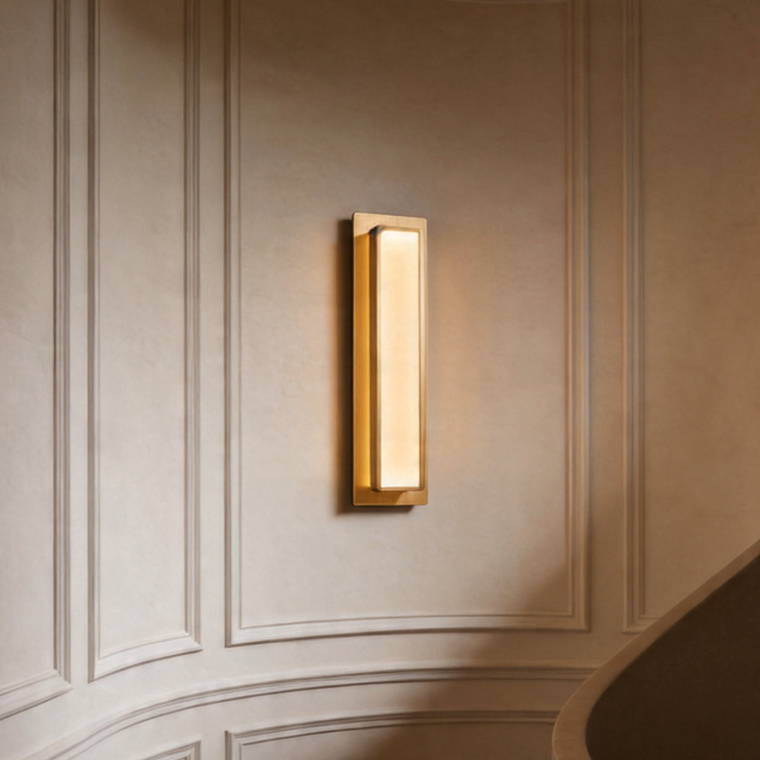 Gold Wall Light Fixtures Brass Natural Marble Luxury Light