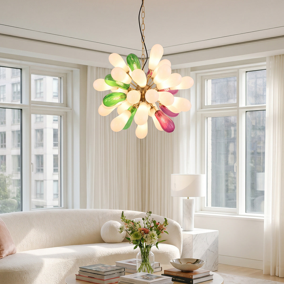 Modern Large Chandelier Artistic Colored Glass Ceiling Light