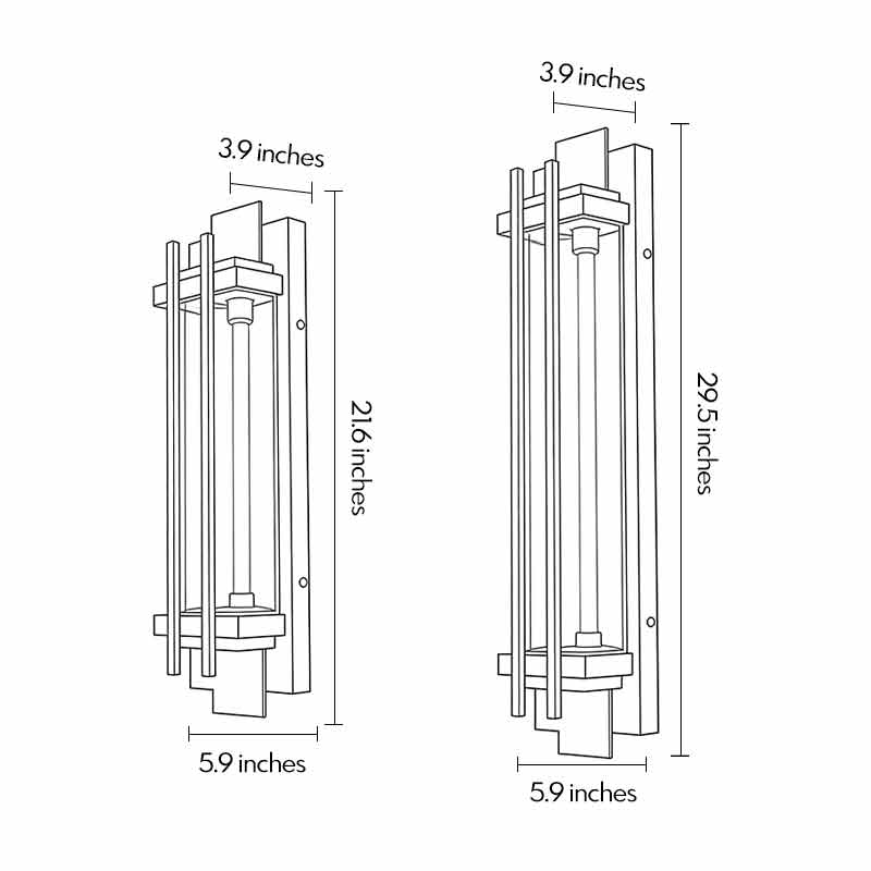 Modern Outdoor Sconce Lighting Waterproof Metal Light