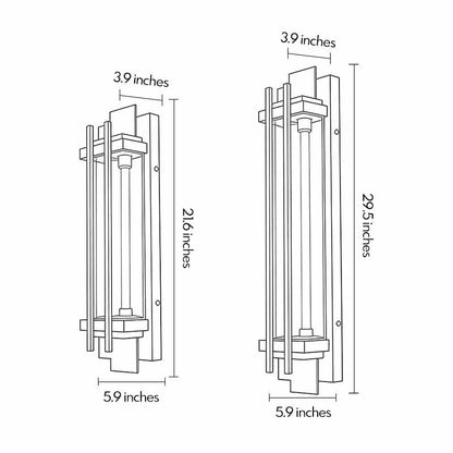 Modern Outdoor Sconce Lighting Waterproof Metal Light