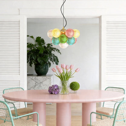 Stained Glass Chandeliers Modern Creative LED Ceiling Light