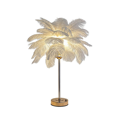 Ostrich Feather Table Lamp Creative Nordic Night Light