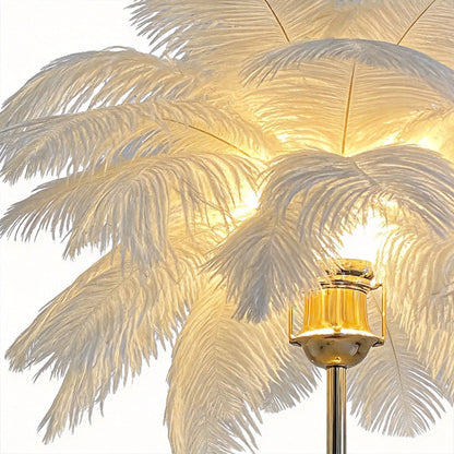 Ostrich Feather Table Lamp Creative Nordic Night Light