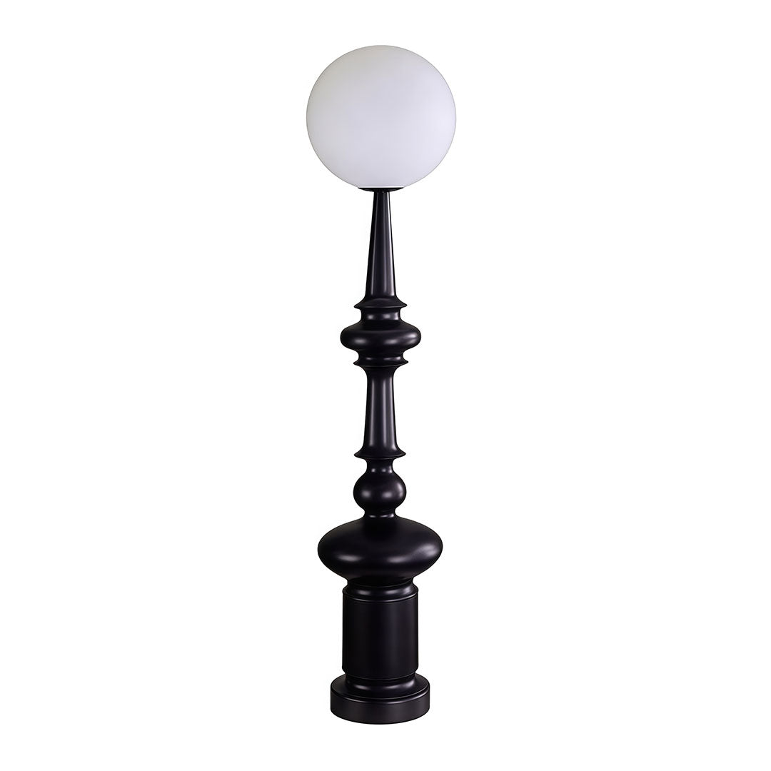 Outdoor Black Floor Lamps Roman Column Vintage Landscape Light