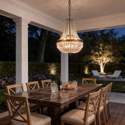 Outdoor Hanging Lantern Light Fixtures Luxury Crystal Ceiling Light