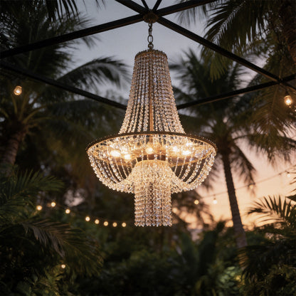 Outdoor Hanging Light Fixture European Wedding Crystal Ceiling Light
