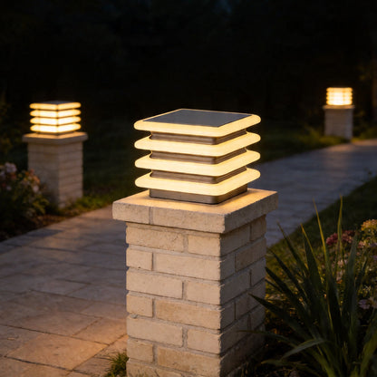 Outdoor Wall Pillar Lights Modern Waterproof Outdoor Garden Light